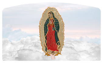 DACRO-110-WT Lady of Guadalupe Clouds White